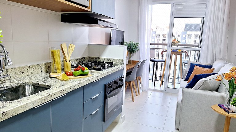 Elegante Apto 1 dorm. | Transamerica Expo Center