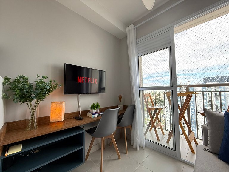 Elegante Apto 1 dorm. | Transamerica Expo Center