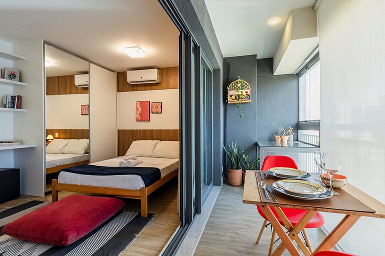 Belíssimo Studio na Vila Madalena c/ AC | Delfhy