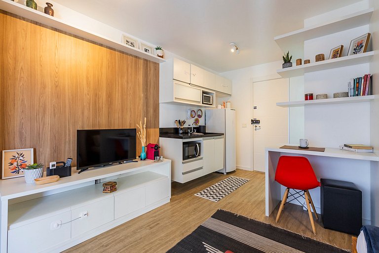 Belíssimo Studio na Vila Madalena c/ AC | Delfhy