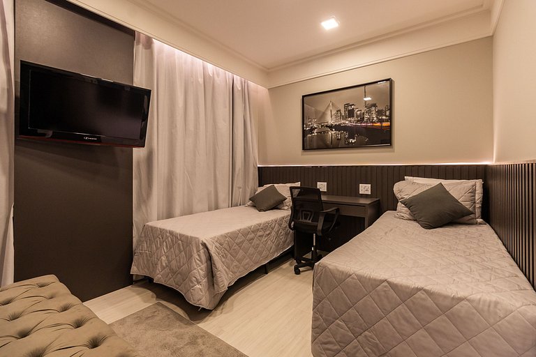 Flat Moderno Hotel Slaviero GRU até 4p | Delfhy