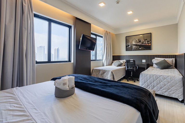 Flat Moderno Hotel Slaviero GRU até 4p | Delfhy