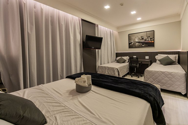 Flat Moderno Hotel Slaviero GRU até 4p | Delfhy