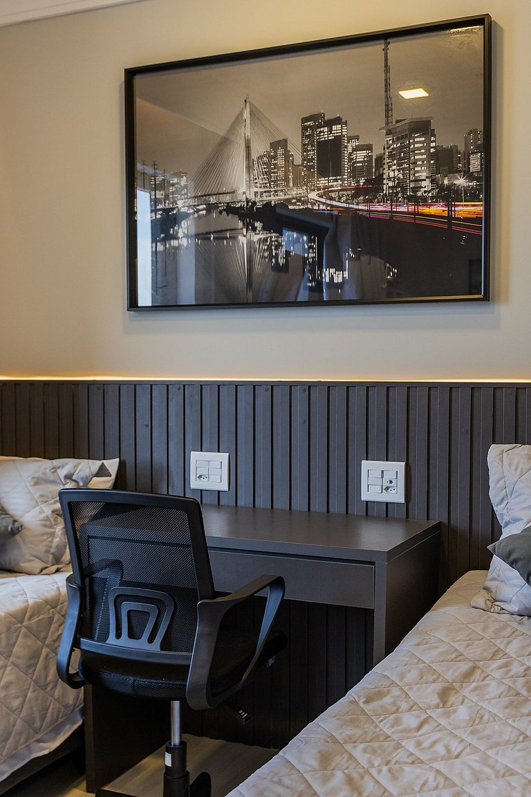 Flat Moderno Hotel Slaviero GRU até 4p | Delfhy