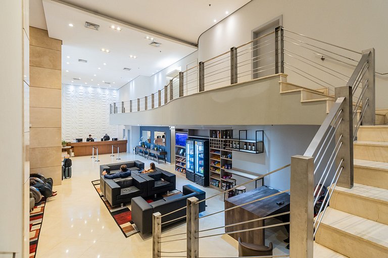 Flat Moderno Hotel Slaviero GRU até 4p | Delfhy