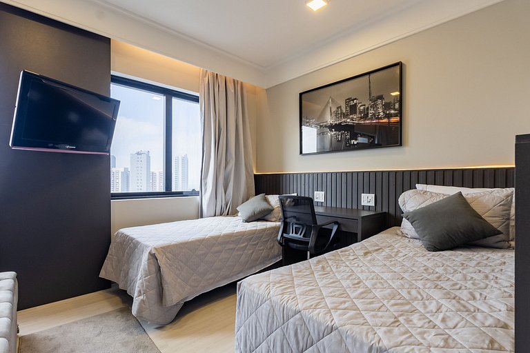 Flat Moderno Hotel Slaviero GRU até 4p | Delfhy