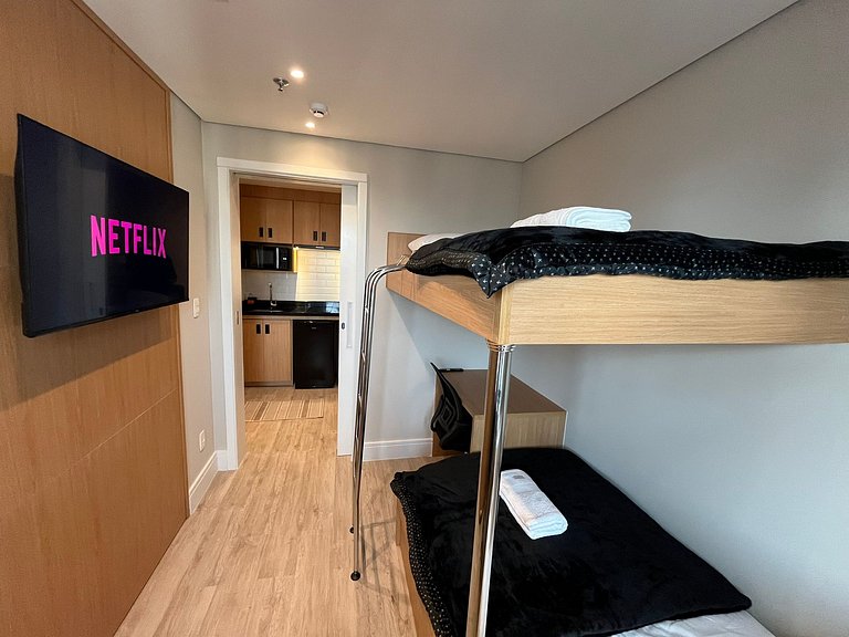Flat Hotel Guarulhos com 2 Quartos até 6 pessoas