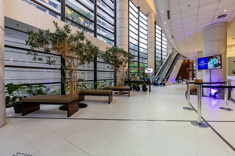 Moderno Flat Paulista Hotel | Vaga, AC e Wi-Fi