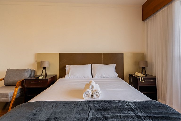 Flat Hotel Paulista c/ AC, Vaga e Wi-Fi | Delfhy