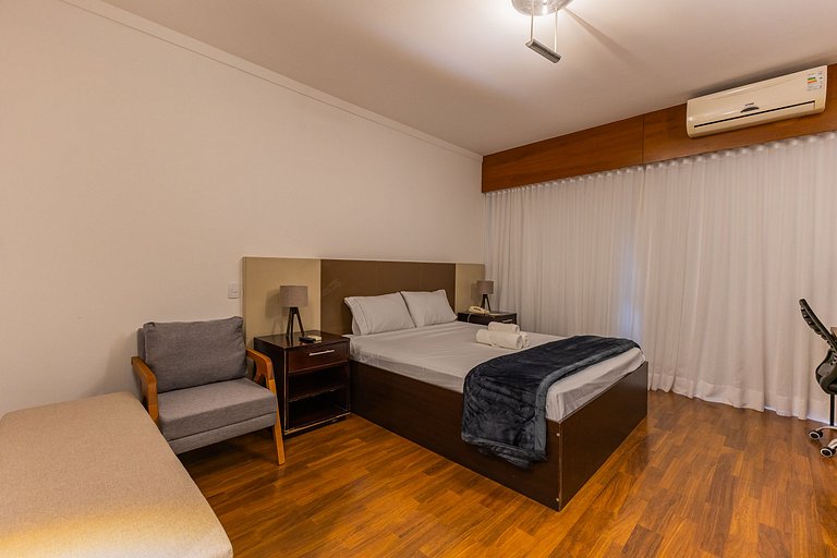 Flat Hotel Paulista c/ AC, Vaga e Wi-Fi | Delfhy