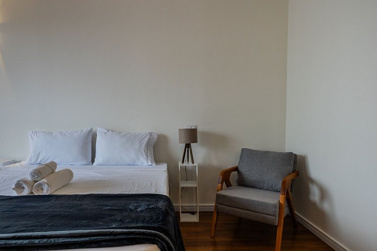 Moderno Flat Paulista Hotel | Vaga, AC e Wi-Fi