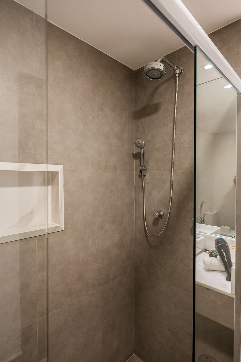 Moderno Flat Paulista Hotel | Vaga, AC e Wi-Fi