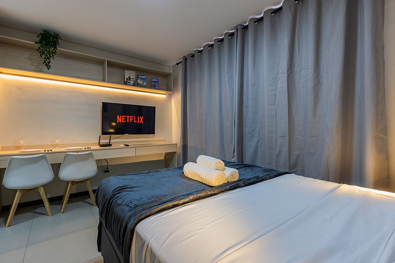 Belo Studio Vila Mariana | Wi-Fi + AC + Varanda