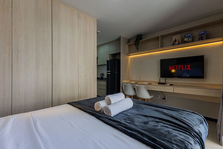 Belo Studio Vila Mariana | Wi-Fi + AC + Varanda