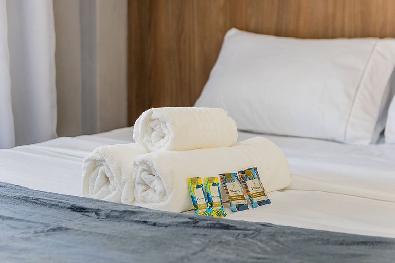 Moderno Studio na República com Ar e piscina