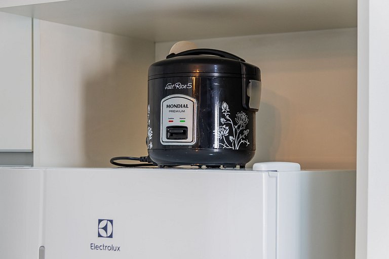 Moderno Studio na República com Ar e piscina