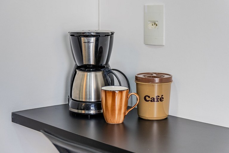 Moderno Studio na República com Ar e piscina