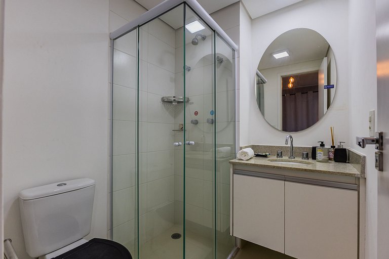 Moderno Studio na República com Ar e piscina