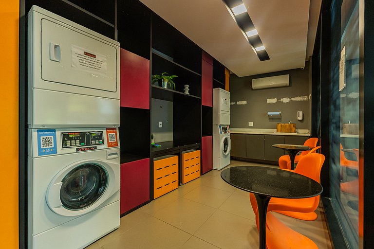 Moderno Studio na República com Ar e piscina