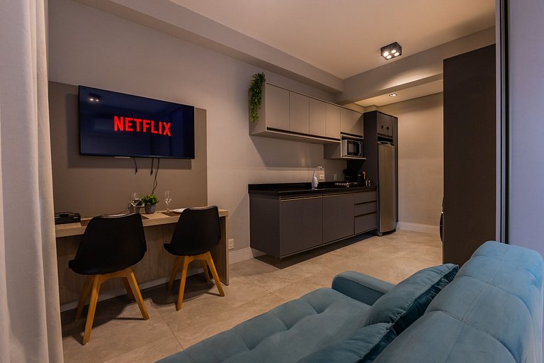 Moderno Studio Vila Madalena Wi-fi + AC | Delfhy