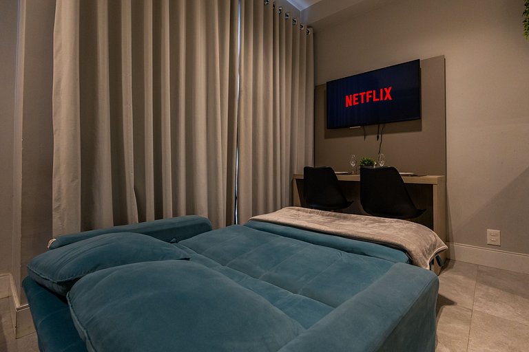 Moderno Studio Vila Madalena Wi-fi + AC | Delfhy