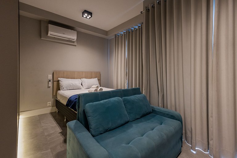 Moderno Studio Vila Madalena Wi-fi + AC | Delfhy