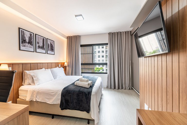 Autêntico Studio no Brooklin Wi-Fi + AC | Delfhy