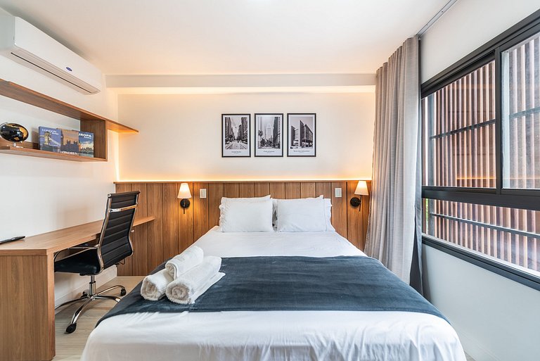 Autêntico Studio no Brooklin Wi-Fi + AC | Delfhy