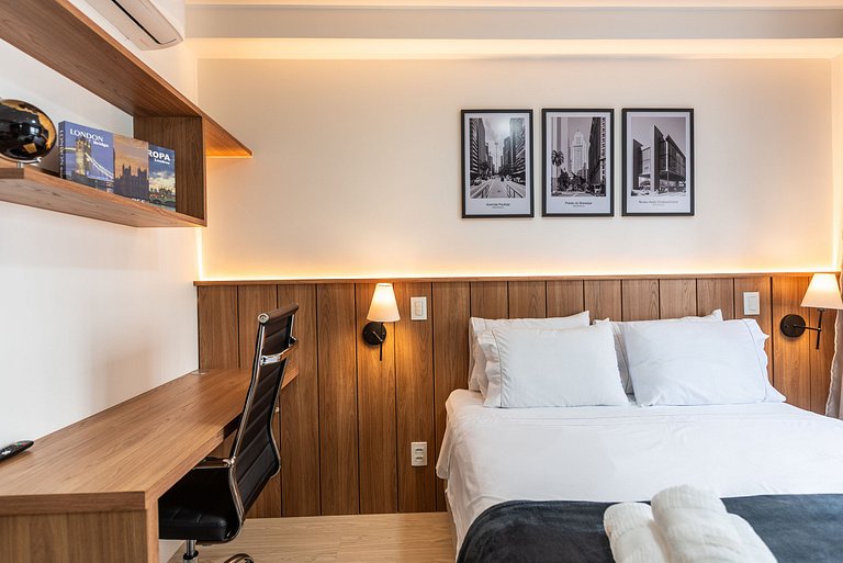 Autêntico Studio no Brooklin Wi-Fi + AC | Delfhy