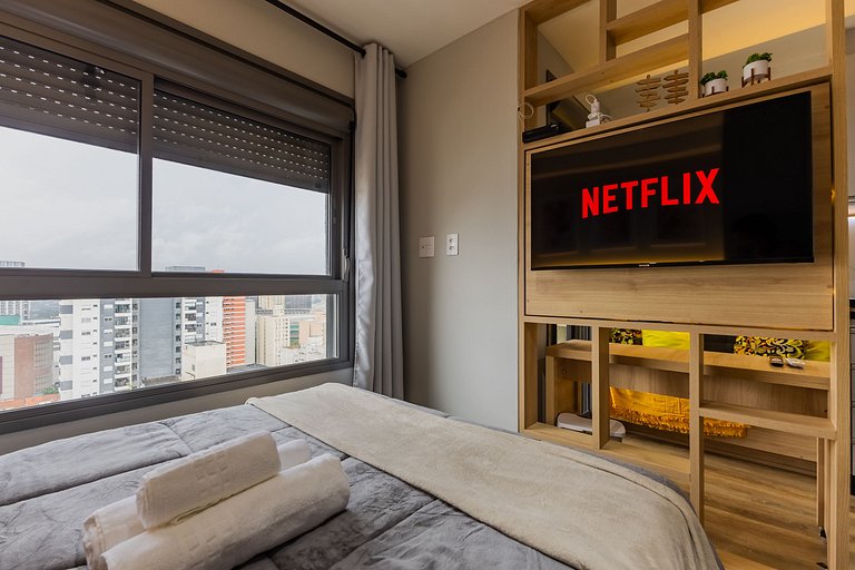 Studio na Pompeia com Vista Incrível próx. Allianz