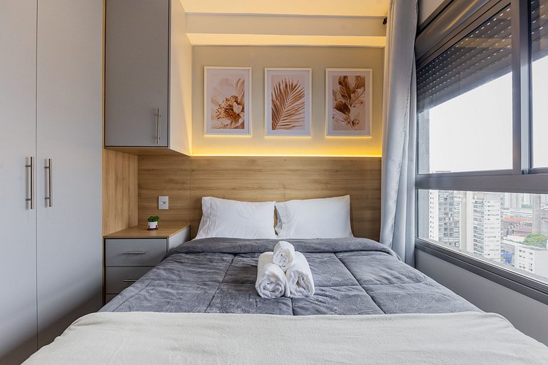 Studio na Pompeia com Vista Incrível próx. Allianz