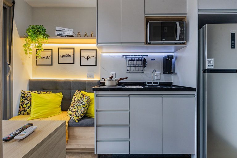 Studio na Pompeia com Vista Incrível próx. Allianz