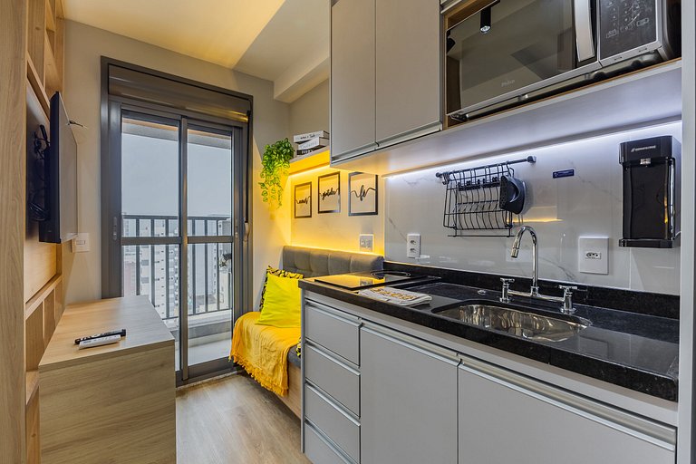 Studio na Pompeia com Vista Incrível próx. Allianz