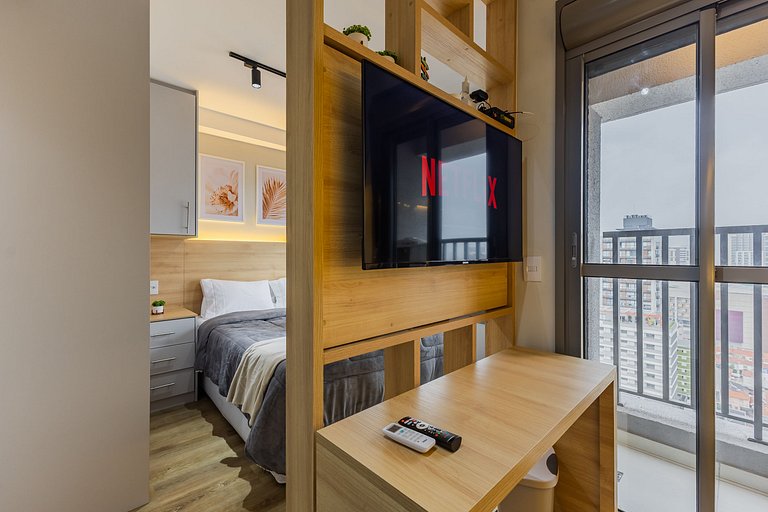 Studio na Pompeia com Vista Incrível próx. Allianz