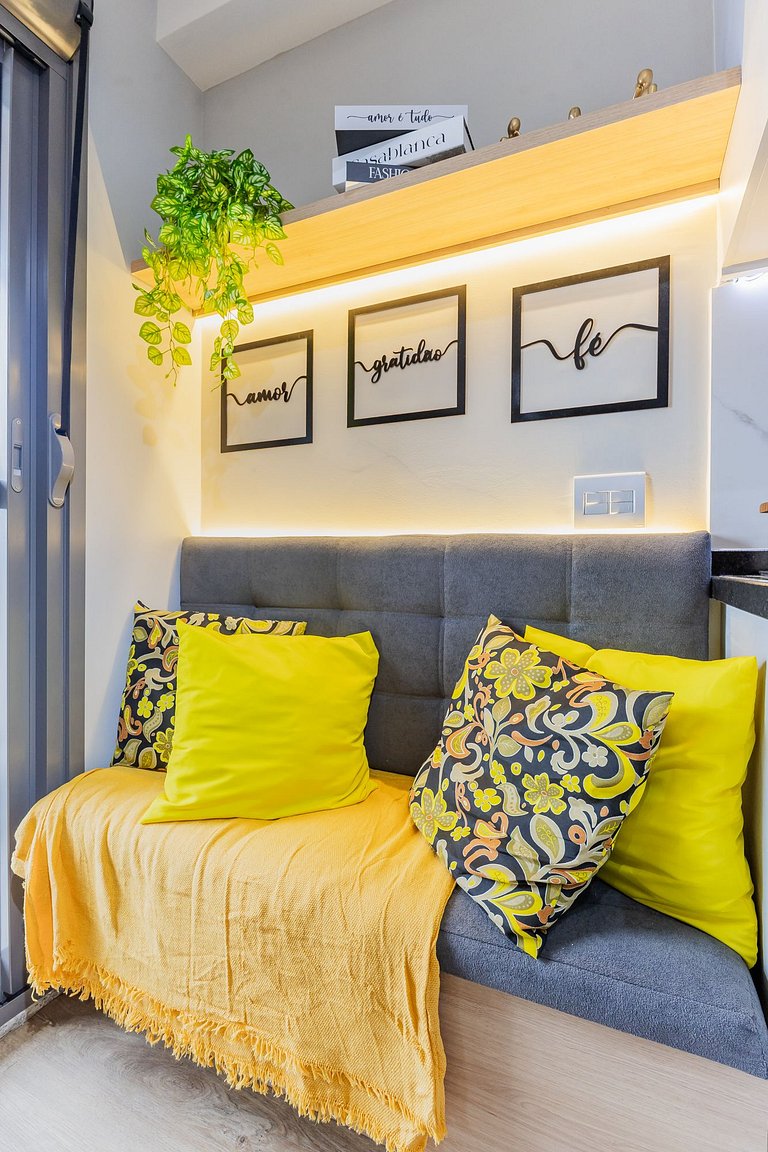 Studio na Pompeia com Vista Incrível próx. Allianz