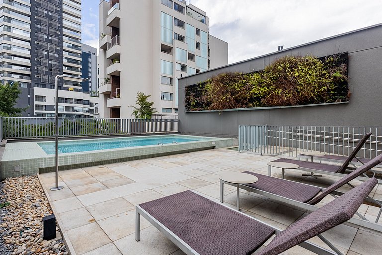 Belo Studio Vila Madalena | Piscina + Varanda + AC