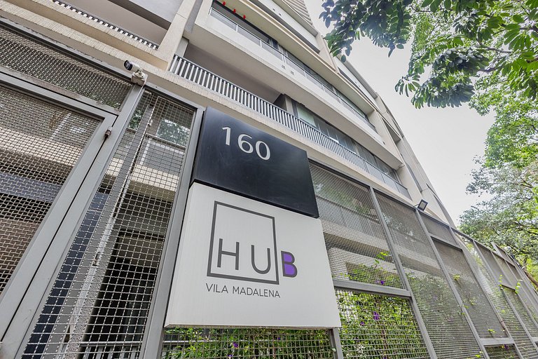 Belo Studio Vila Madalena | Piscina + Varanda + AC