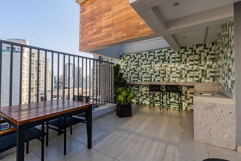 Studio na Pompeia com Vista Incrível próx. Allianz