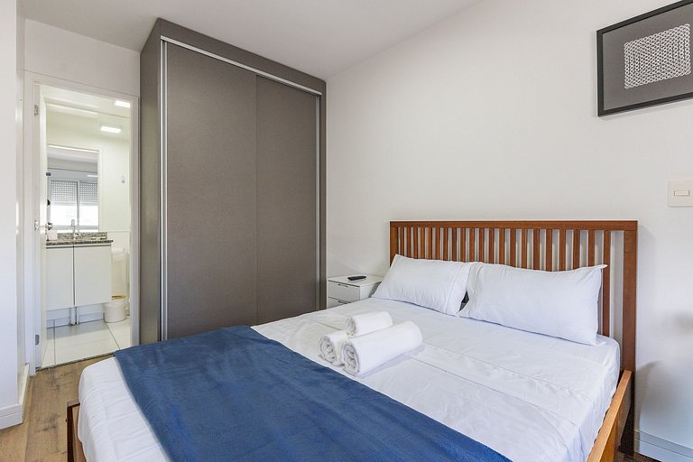 Apê Confortável 1 dorm. República | Vaga e Piscina