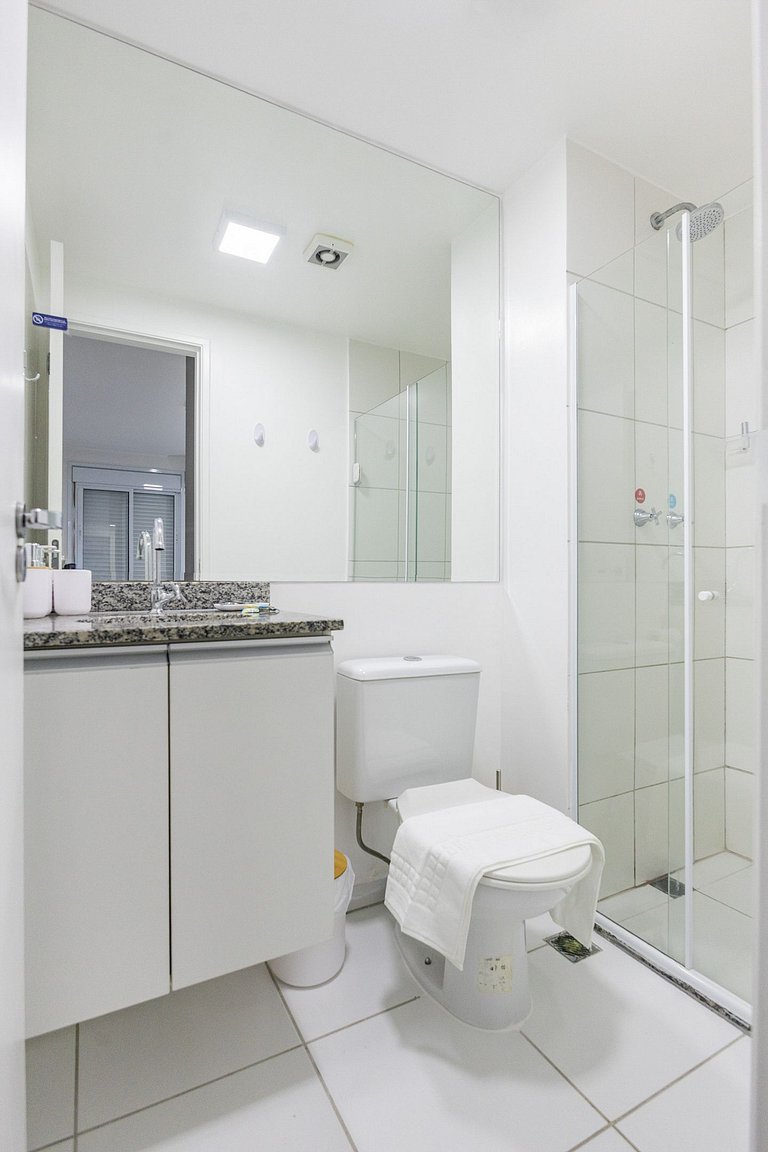 Apê Confortável 1 dorm. República | Vaga e Piscina