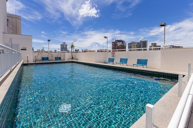 Apê Confortável 1 dorm. República | Vaga e Piscina