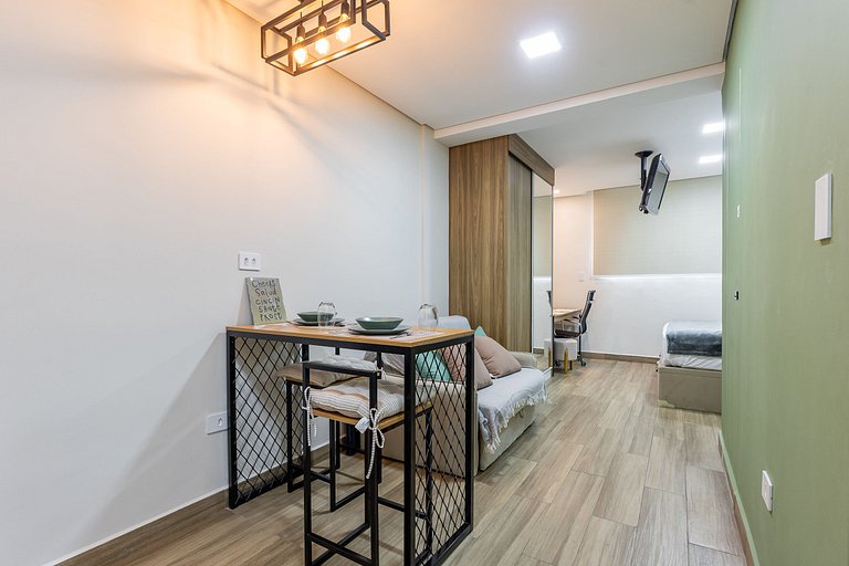 Estiloso Studio em Santa Cecília a 150m do metrô
