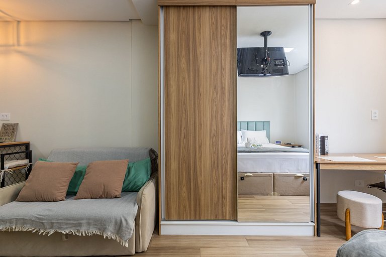 Estiloso Studio em Santa Cecília a 150m do metrô