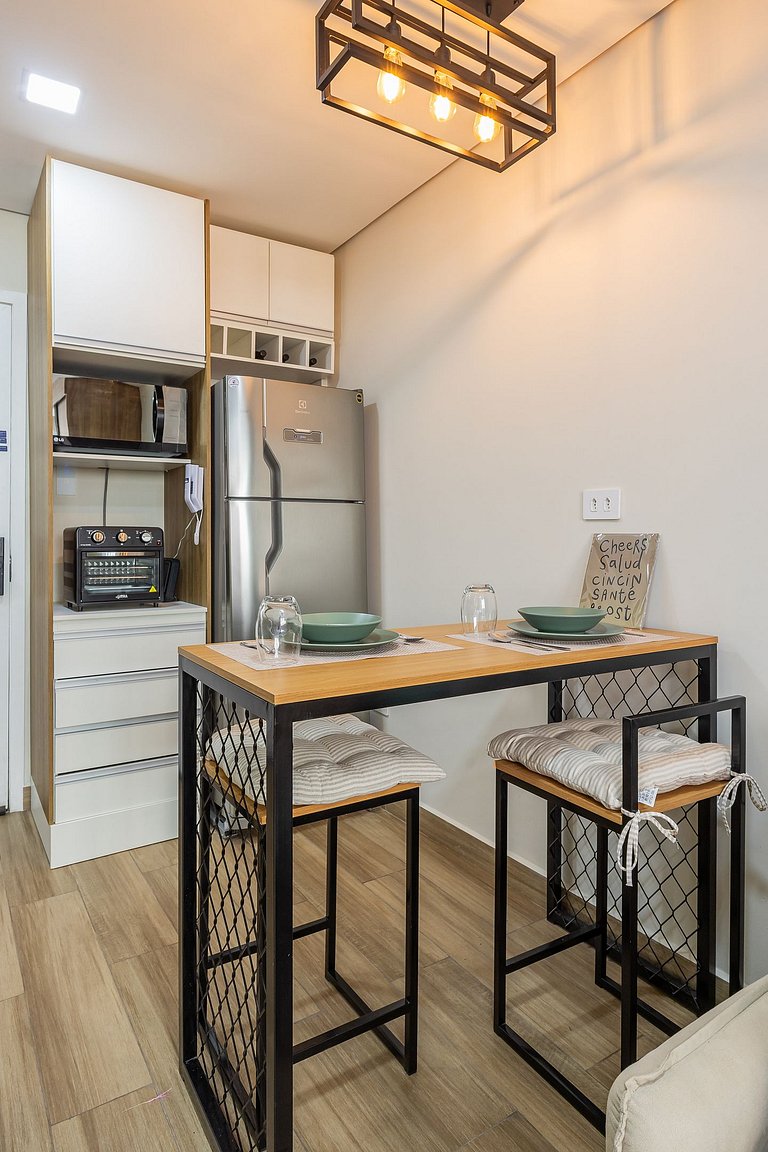 Estiloso Studio em Santa Cecília a 150m do metrô