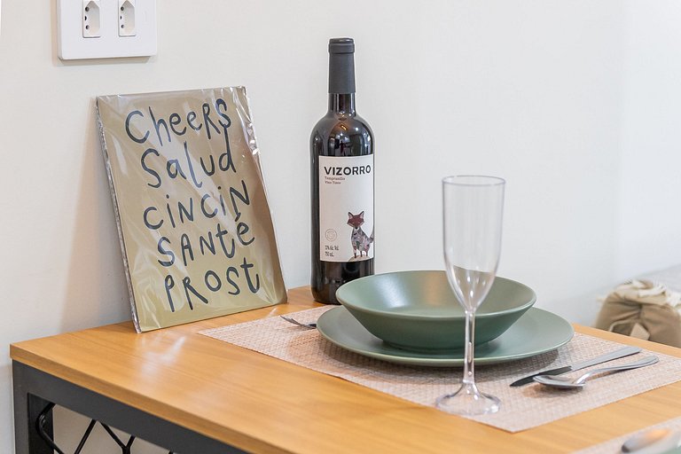 Estiloso Studio em Santa Cecília a 150m do metrô