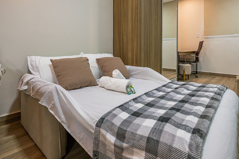 Estiloso Studio em Santa Cecília a 150m do metrô