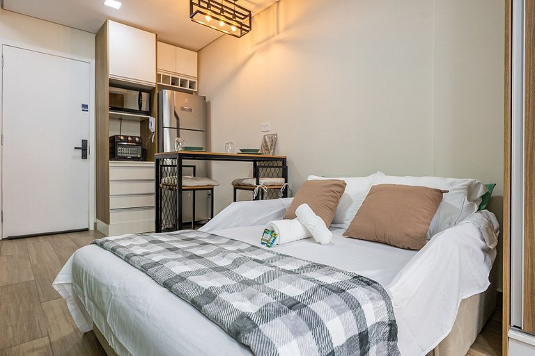 Estiloso Studio em Santa Cecília a 150m do metrô