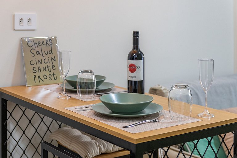 Estiloso Studio em Santa Cecília a 150m do metrô