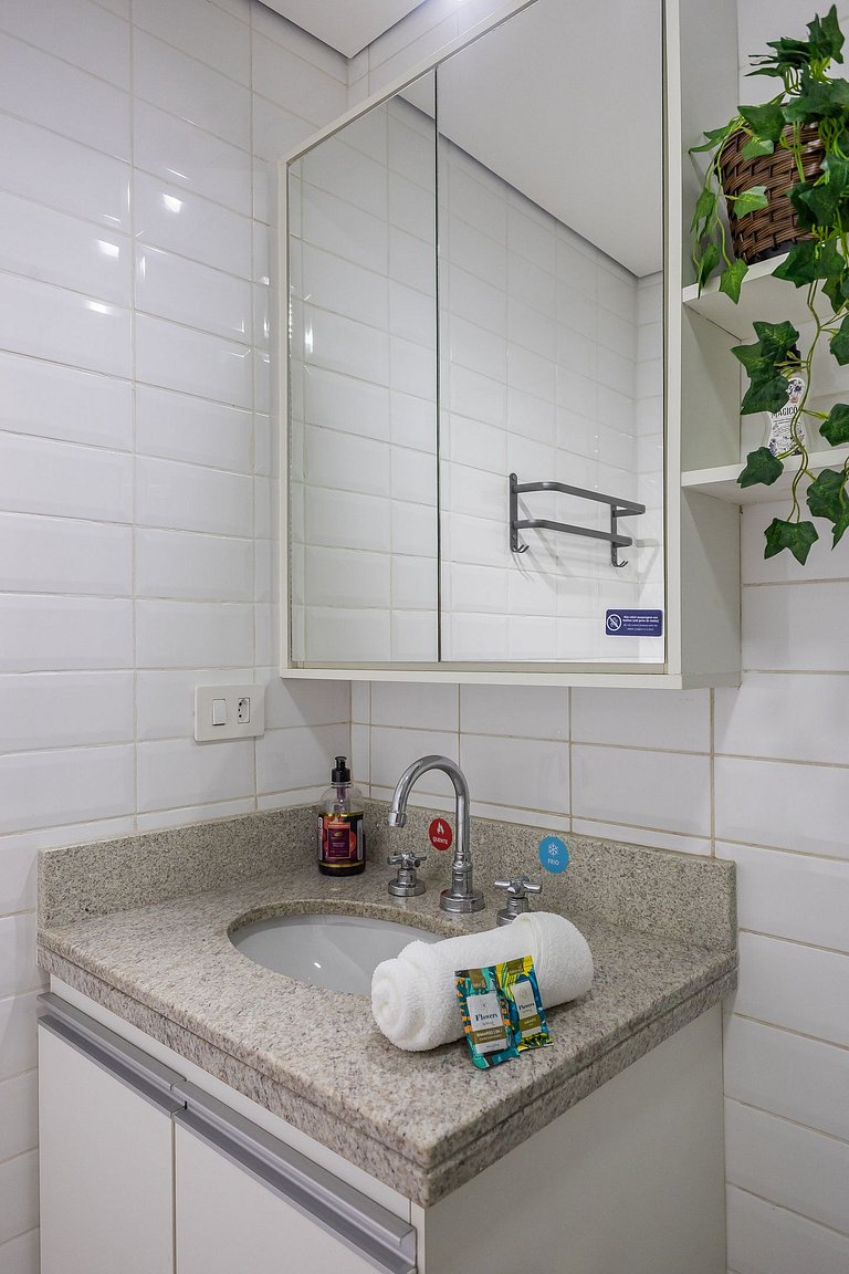 Estiloso Studio em Santa Cecília a 150m do metrô