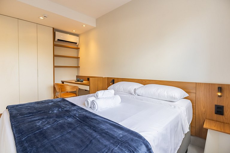 Sofisticado apê com 1 dormitório em Moema